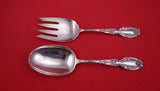 Cat tails by Frank Whiting Sterling Silver Salad Serving Set AS plain 8 7/8"