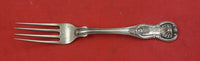 Kings by Bailey & Kitchen fancy back Coin Silver Regular Fork 7"