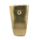 14k Yellow Gold Heavy Modern Genuine Natural Aquamarine Diamond Ring (#J7307)