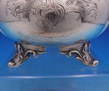 Robert Harper English Victorian Sterling Silver Tea Set 4pc w/Bird SP Tray #7043