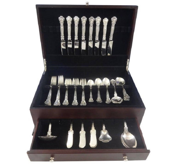 Chantilly by Gorham Sterling Silver Flatware Set For 8 Service 51 Pieces