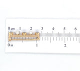 14k Yellow Gold Montana Sapphire and Pearl Bar Pin Signed Jewelry (#J7044)