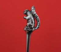 Squirrel by Unknown Coin Silver Nut Pick with 3-D Squirrel on End 4 5/8" Figural