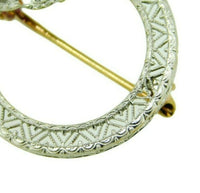 Art Deco 14k White Gold Filigree Bow Ribbon Pin (#J4749)