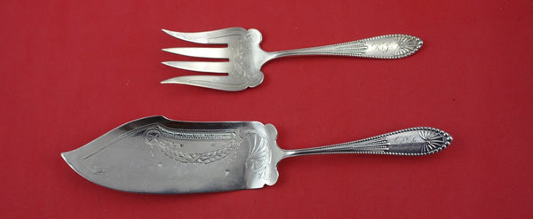 Chippendale by Gorham Sterling Silver Fish Serving Set brite-cut server 9 5/8"