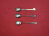 Norwegian Sterling Silver Demitasse Spoon set of 3 vermeil  3 7/8"
