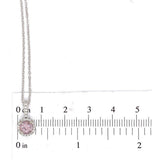 14k Gold .58ct Pink Genuine Natural Morganite Pendant with Diamond Halo (#J6469)