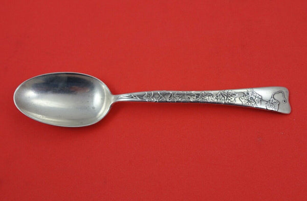Lap Over Edge Acid Etched By Tiffany Sterling Teaspoon w/ ivy leaves  6"