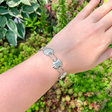 Sterling Kalo Ribbed Eight Link Bracelet Handwrought by Bjarne Axness (#J6840)
