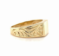 14k Yellow Gold Blank Signet Ring Jewelry (#J5770)