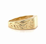 14k Yellow Gold Blank Signet Ring Jewelry (#J5770)