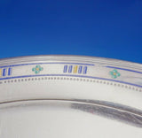 Tiffany and Co Sterling Silver Serving Plate w/Enamel #18670-6018 Art Deco #3488