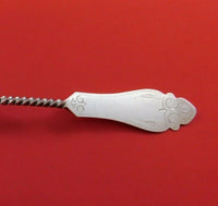 Duhme Sterling Silver Serving Spoon #1 Twist handle Bright-cut 8 1/2"