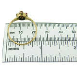 10k Yellow Gold Victorian Red Glass and Seed Pearl Ring (#J4773)