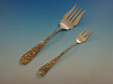 Rose by Stieff Sterling Silver Flatware Set For 8  Service 53 Pieces Repousse