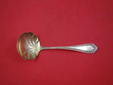 Number 4 by Wallace Sterling Silver Gravy Ladle Gold Washed 7 1/2" Serving