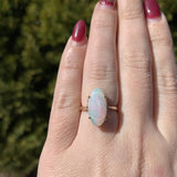 14k Yellow Gold Australian 2.15 Carat Genuine Natural Opal Ring 5.75 (#J7216)
