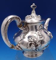 Eton by Wallace Sterling Silver Tea Pot Art Nouveau #1160 6" Monogram C (#8402)