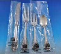 Grande Baroque by Wallace Sterling Silver Flatware Set Service 92 pc Dinner New