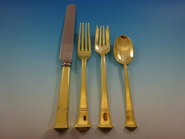 Windham Gold by Tiffany and Co. Sterling Silver Flatware Set Service Vermeil