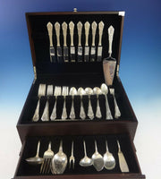 Rose Point by Wallace Sterling Silver Flatware Set For 8 Service 75 Pieces