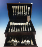 Rose Point by Wallace Sterling Silver Flatware Set For 8 Service 75 Pieces