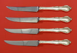 Pirouette by Alvin Sterling Silver Steak Knife Set 4pc HHWS Custom Made 8 1/2"