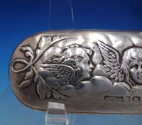 English Estate Sterling Silver and Cut Glass Dresser Box Cherubs c.1904 (#6752)