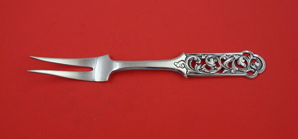 Norwegian Sterling Silver By Brodrene Lohne Cold Meat Fork #166 2-tine 8 3/4"