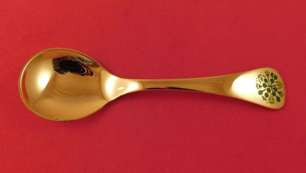 Georg Jensen Sterling Silver Annual Spoon Vermeil with Ivy Flower 1989 6"