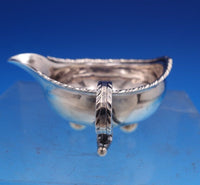 English Georgian Sterling Silver Sauce Boat Gadroon Rim Applied Handle (#7935)