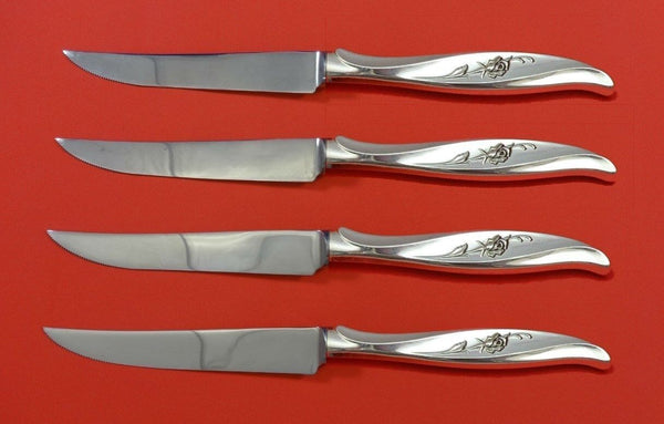 Rose Ballet by International Sterling Silver Steak Knife Set 4pc HHWS Custom