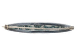 Antique Sterling Silver Genuine Natural Moss Agate Bar Pin 1 3/4" (#J7438)