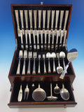 Gold Tip by Gorham Sterling Silver Flatware Set Service 92 pc Mid Century Modern