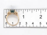 10k Yellow Gold 2.47ct Moss Genuine Natural Agate Ring Size 6 Jewelry (#J6787)