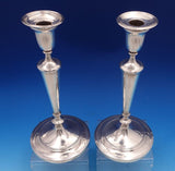 Crichton Bros English Estate Sterling Silver Candlestick Pair #9362 (#8435)