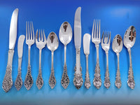 Harlequin Mixed Sterling Silver Flatware Set 12 Service 72 Pieces Dinner