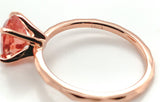 14k Rose Gold 1.45 Carat Genuine Natural Oregon Sunstone Ring 7 1/2 (#J7555)