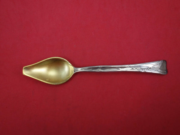 Lap Over Edge Acid Etched by Tiffany Sterling Melon Spoon GW w/ Buffalo Grass