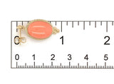 14k Yellow Gold Natural Coral Drop Earrings 11.53ct Total Weight (#J7293)