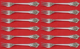 Grande Baroque by Wallace Sterling Silver Cocktail Fork Set 12 piece