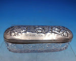 English Estate Sterling Silver and Cut Glass Dresser Box Cherubs c.1904 (#6752)