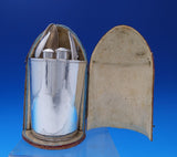 Austrian .812 Silver Traveling Set 6pc in Fitted Leatherette Case (#7566)