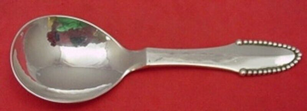 Beaded by Georg Jensen Sterling Silver Sugar Spoon 4 1/2" Serving Heirloom