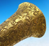 Gilt Bronze Tussie Mussie Posey Posy Holder with Chased Leaves (#J1299)