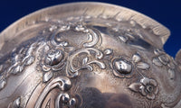 Louis XV Sterling Silver Powder Puff Vanity Base Cupids c1890 Rare Huge (#8376)