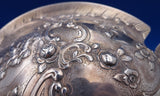 Louis XV Sterling Silver Powder Puff Vanity Base Cupids c1890 Rare Huge (#8376)