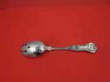 New King Dominick Haff Sterling Silver Pierced Serving Spoon Tines Style 8 1/8"