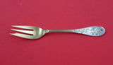Japanese by Tiffany and Co Sterling Silver Oyster Fork GW 3-tine gold foliage 5"
