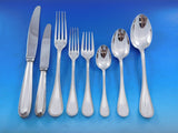 Perles by Christofle Silverplate Flatware Service 12 Set 98 pcs Dinner Unused